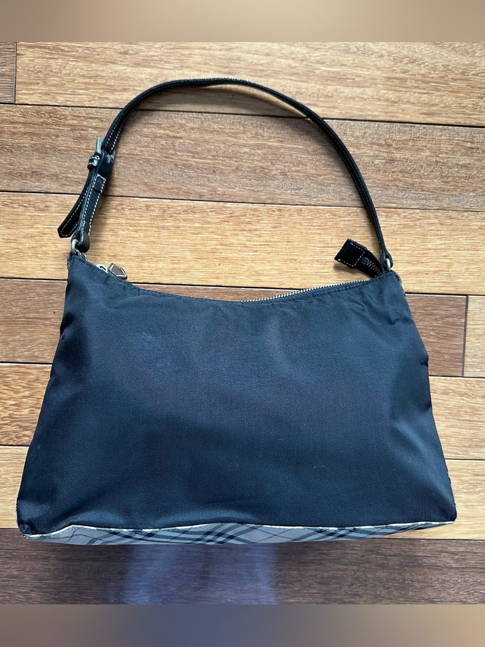 Burberry Black Shoulder Bag with Nova Check Trim